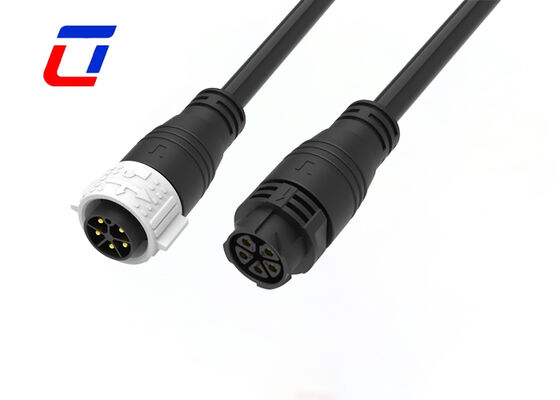 5 pin industrieel waterdicht vermogen 300V M25 kabel push lock man tot vrouw connector