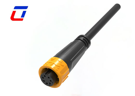 M16 7-pins waterdichte connector 60V laagspanning CE PA66 datakabel connector