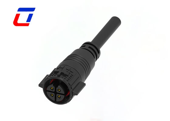 M19 15A 4 pin draad-aan-draad connector IP67 Push Lock Outdoor Power Connectors