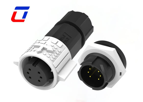 M19 6-pins IP67 mannelijke vrouwelijke connector stofdichte waterdichte connector voor signaal