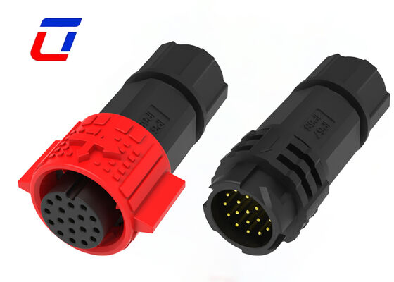 PA66 18-pins M19 ronde connector OEM laagspanningsdraadconnectoren waterdicht