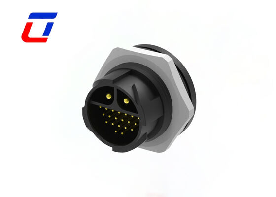 IP67 M25 Vergulde Draadconnectoren 300V 2+20 Pins Stekkerconnector