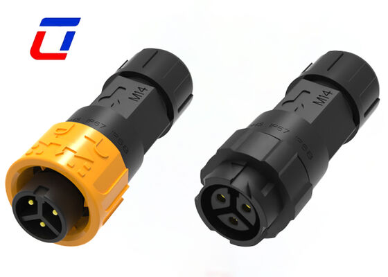 M16 IP67 3-pins waterdichte automotive connector 300V draad-naar-draad connectoren