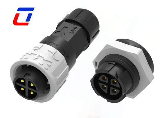 Ronde paneelmontage connector 4-pins M16 IP67 10A draadconnectoren waterdicht