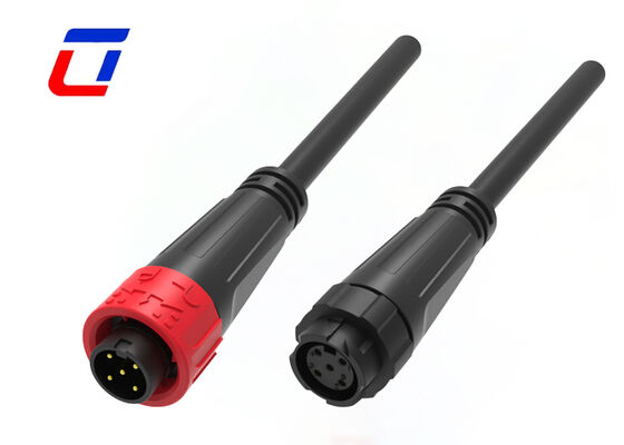 M16 5-pins IP67 draadconnector 8A mannelijke vrouwelijke gegoten kabelconnector voor elektrische apparatuur