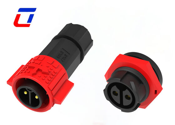 PA66 M19 2-pins waterdichte connectoren 20A Industriële stroomconnector
