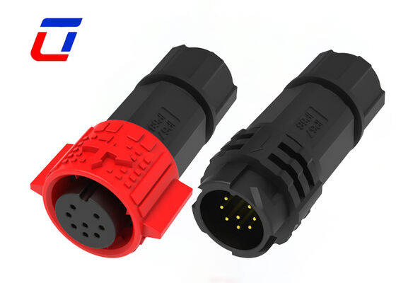 300V waterdicht snel ontkoppelbaar draadconnector M19 8Pin IP67 connector