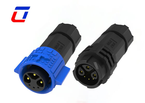 M19 3 Stroom 3 Signaal Multi-Pin Draadconnector Waterdicht Buiten Push Lock