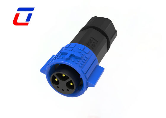 M19 3 Stroom 3 Signaal Multi-Pin Draadconnector Waterdicht Buiten Push Lock