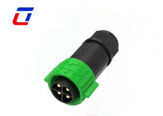 M25 4 pin IP67 Power Connector 50A Messing Push Locking Cable To Cable Waterdichte connectoren