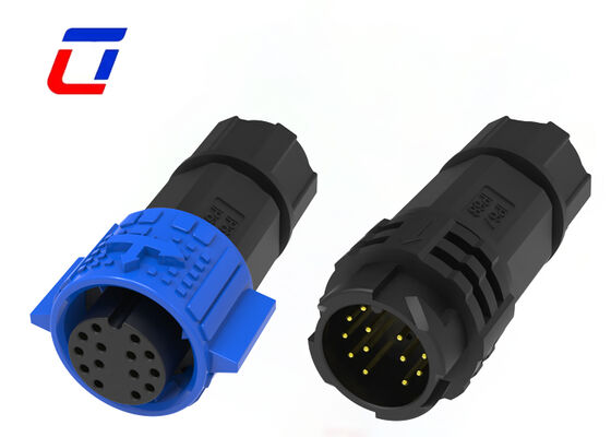 Push Locking Waterdicht Data Connector M19 14 Pin Nylon Led Draad tot Draad Connector