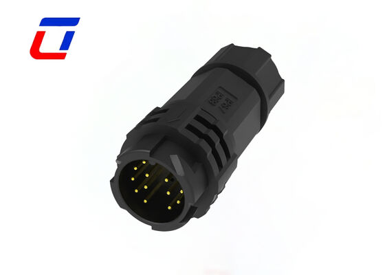Push Locking Waterdicht Data Connector M19 14 Pin Nylon Led Draad tot Draad Connector