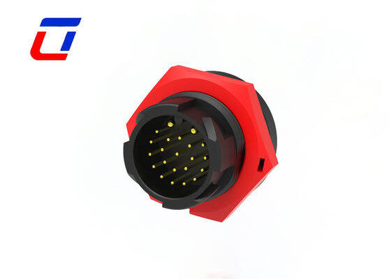 Ronde waterdichte connector M19 multi-pin 2+20 pin IP67 vergulde draadconnectoren