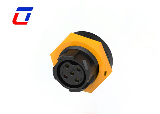 5-pins elektrische mannelijke en vrouwelijke connectoren M19, hoge stroom draad-naar-printplaat connector