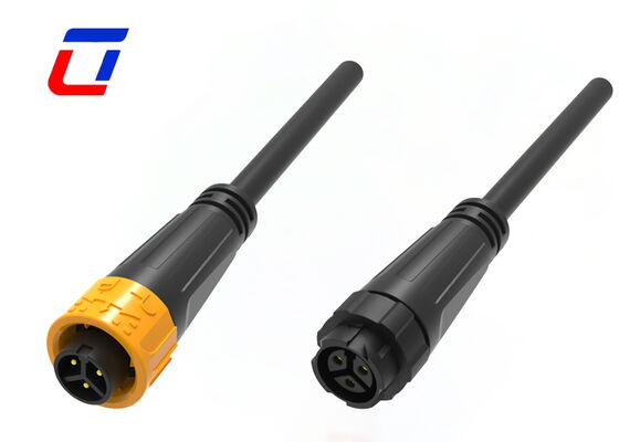 M16 3 Pin Connector Man en Vrouw 10A 300V Push Waterproof Cable Connector