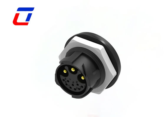 M25 Mannelijke Vrouwelijke Panel Mount Connector Goud bekleed 3+9 Pin Waterdicht Connector