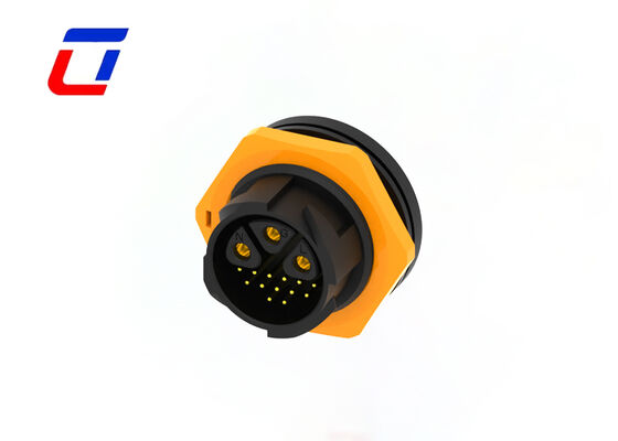 M25 3+13 Pins Paneelmontage Connector Signaal En Stroom IP67 Industriële Stekker Adapter