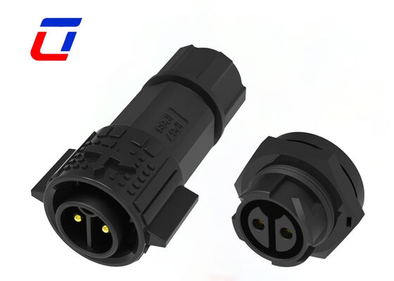 M19 20A Waterdichte Stroomconnector 2-pins Paneelmontage Mannelijk naar Vrouwelijk Connector