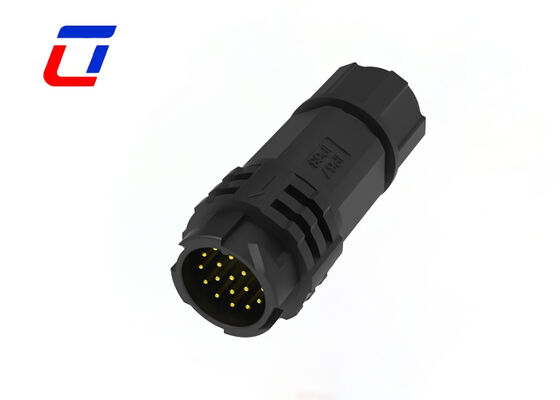 M19 18 Pin Mannelijke Vrouwelijke Connector Nylon Push Locking Waterdicht Connector