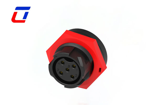 M19 Waterdichte Stroomconnector 300V 5-pins Paneelmontage Snelsluitconnector