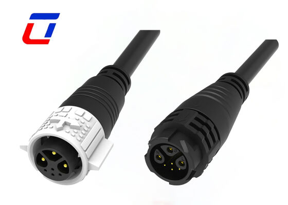 3+4 pin waterdichte draadconnectoren M19 Push Lock Power Signal Gemaakte connector