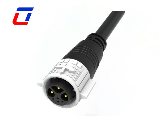 3+4 pin waterdichte draadconnectoren M19 Push Lock Power Signal Gemaakte connector