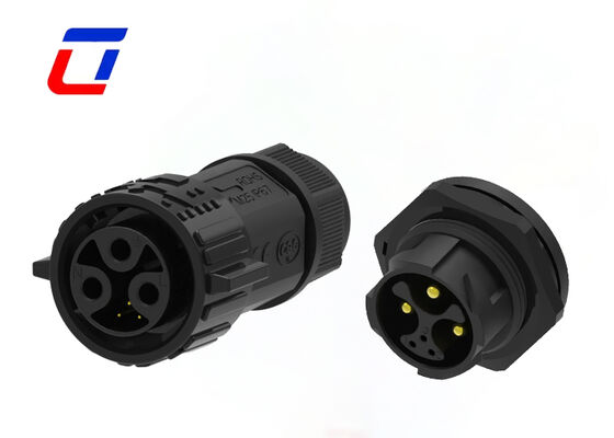 M25 3+3 Pin Betrouwbare PA66 Waterdichte Connectoren IP67 Paneelmontage Ronde Connector