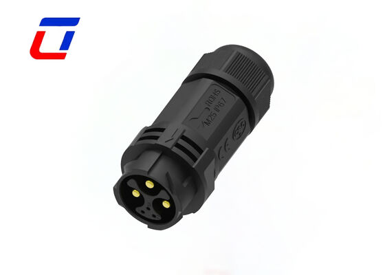 M25 IP67 Ronde waterdichte aansluiting 3+3 Pin Data And Power Quick Lock Connectors