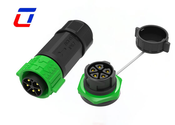 M25 5 pin IP67 cirkelvormige aansluitingen 50A Plastic Male Female Plug Socket Connectors