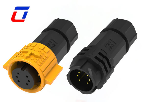 10A M19 6-pins LED snelle connector 300V waterdichte dataconnector voor industrieel gebruik
