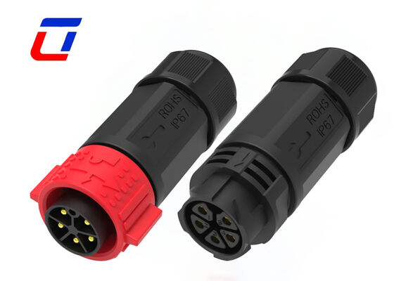 M25 5-pins Ronde Connector 20A Mannelijk Naar Vrouwelijk Nylon IP67 Waterdichte Connectoren