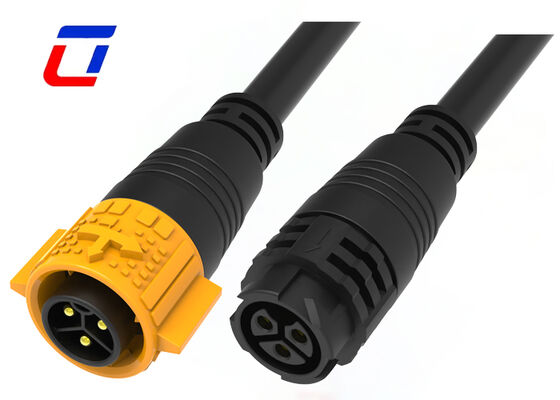 20A M19 3 pin waterdicht connector zelfvergrendelend hoogstroomverbinding