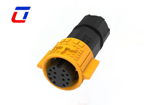 Laagstroom M19 Ronde Waterdichte Connector OEM Push Lock 14-pins Dataconnector
