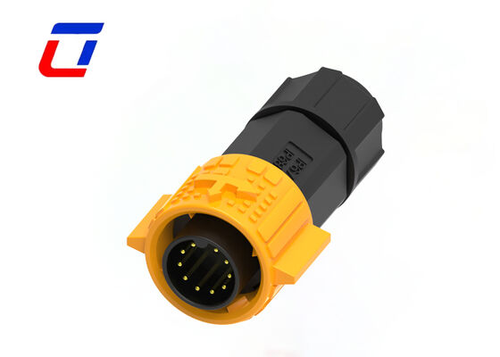 300V M19 10-pins waterdichte paneelconnector plastic PA66 push-pull dataconnector