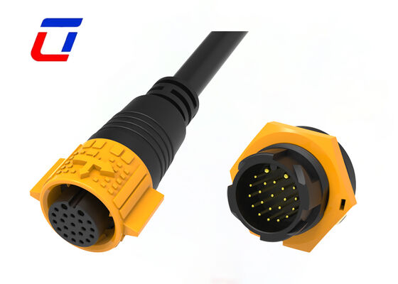 M19 Waterdichte 2+20 Multi Pin Connectoren PA66 Waterdichte Stroom Data Kabel Connector