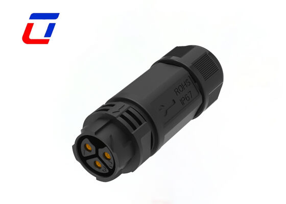 M25 3 Pin 50A Man tot Vrouw Connector IP67 Waterdichte elektrische connectoren 600V