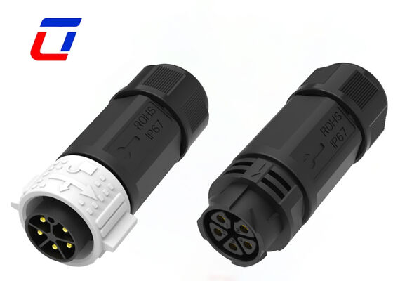 Outdoor M25 5-pins waterdichte connector Push mannelijke vrouwelijke connector 20A voor stroom