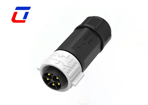 Outdoor M25 5-pins waterdichte connector Push mannelijke vrouwelijke connector 20A voor stroom