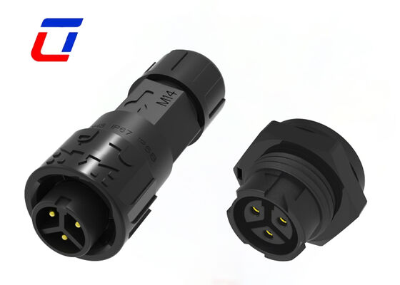 M16 3 Kern waterdichte kabelconnector DC Quick Lock Messing goudgeplatte stroomconnectoren