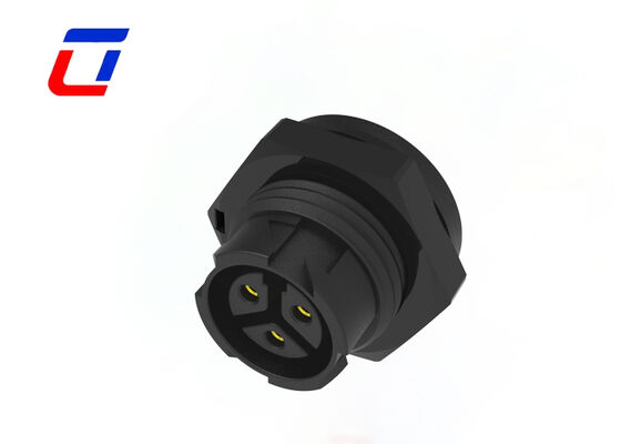 M16 3 Kern waterdichte kabelconnector DC Quick Lock Messing goudgeplatte stroomconnectoren
