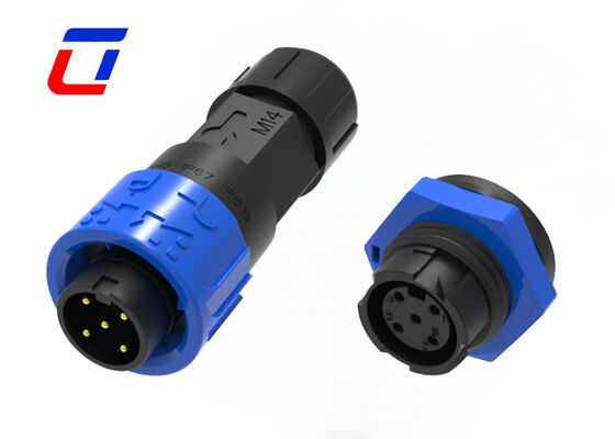 10A M16 4 pin elektrische connectoren Push vergrendeling buiten draad aan boord connector