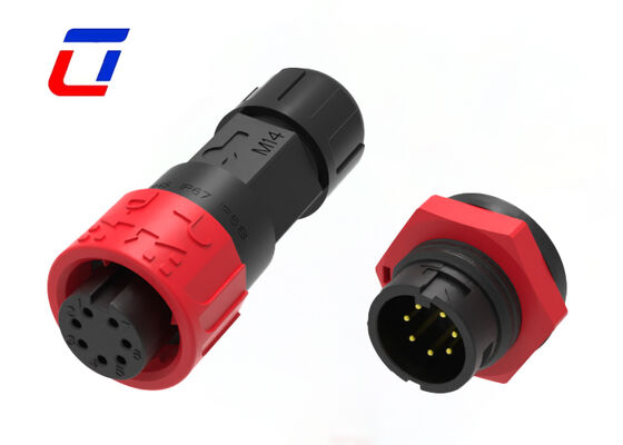 IP67 M16 7 Pin 300V laagspannings LED-connectoren Circulaire mannelijke vrouwelijke connectoren