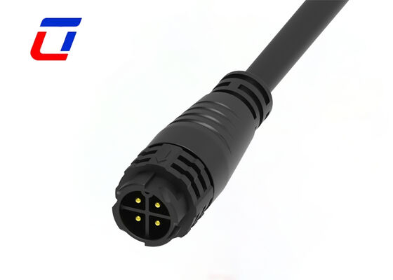 15A 4 pin elektrische draad-aan-draad connectoren M19 PA66 Plastic waterdicht stroomverbinding