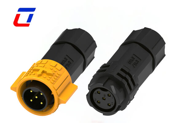 5 pin M19 Power Connector Waterdicht Plastic PA66 20A Man Vrouwelijk Push Lock Connector