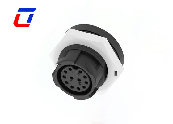 Lage stroom M19-draad om ronde connector 12-pins waterdichte auto-connectoren in te schepen