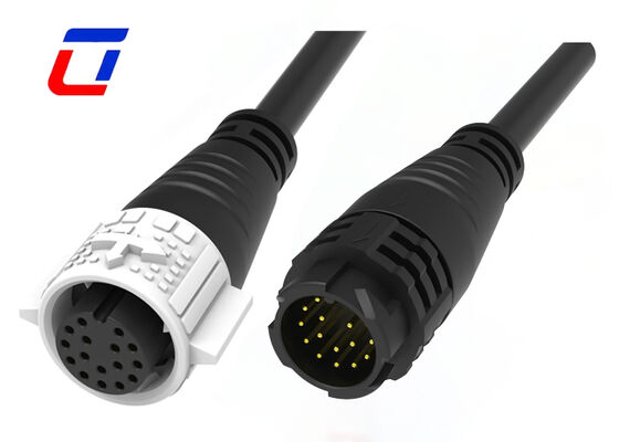 M19 16-pins signaal mannelijk vrouwelijk connector vergulde IP67-connectoren waterdicht