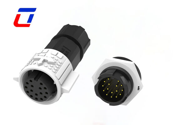 M19 16-pins signaal mannelijk vrouwelijk connector vergulde IP67-connectoren waterdicht