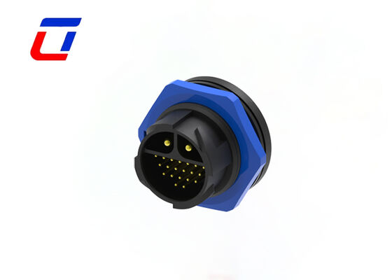 PA66 2+20-pins M25-voedingssignaalconnector Fabrikant van waterdichte LED-connectoren voor buiten