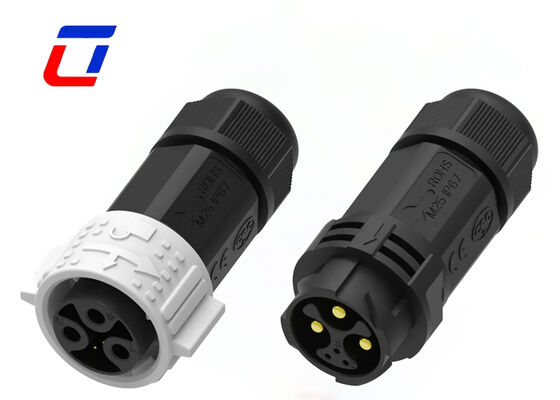 PA66 15A+5A M25 Mannelijke Vrouwelijke Waterdichte Connector 3+3 Multi Pin Connectors Voor Automotive