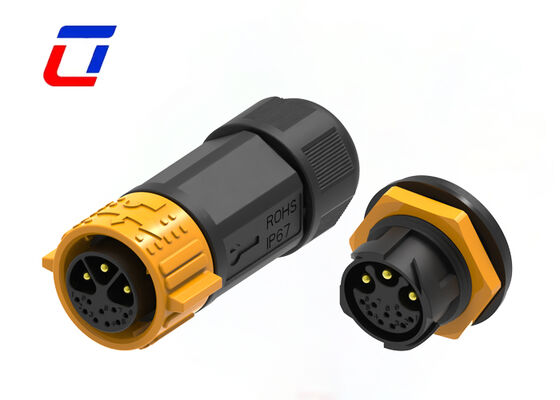 3+9 Pin M25 15+5A Circular Panel Mount Connector Outdoor Waterproof Connector Fabrieken